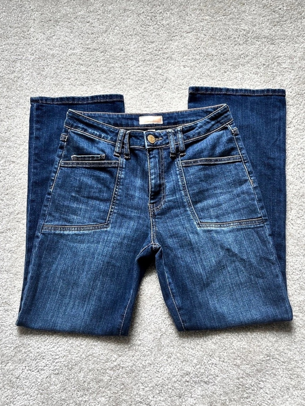 KUT from the Kloth | Kelsey | High Rise | Ankle Flare | Patch Pocket | Denim Jea